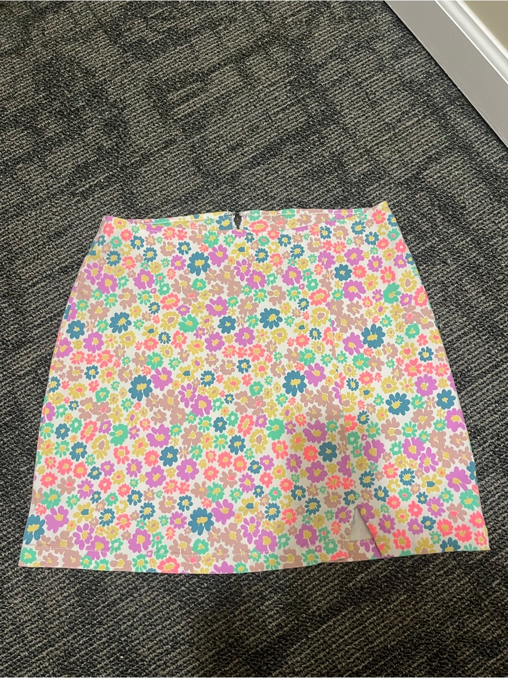 wild fable Floral Midi Skirt in Pink, Teal, Yellow, Cream
